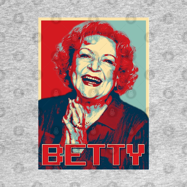 Betty White Pop Art Retro by THE SUP OMO